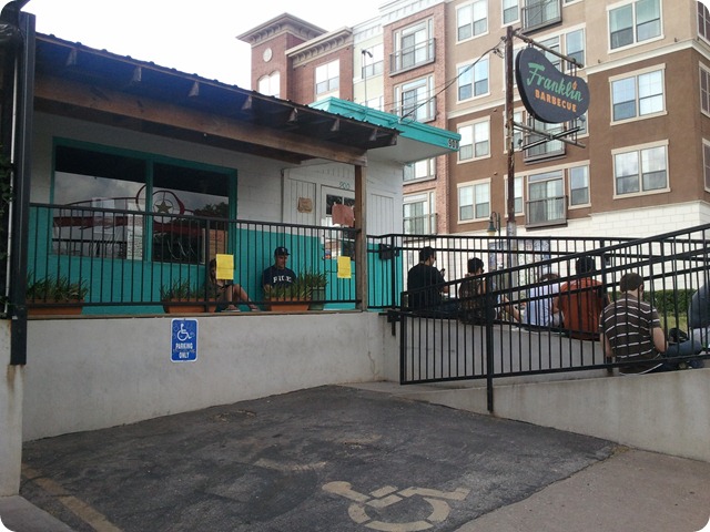 Franklin's Barbeque, 8:48 AM, more than 2 hours before opening time